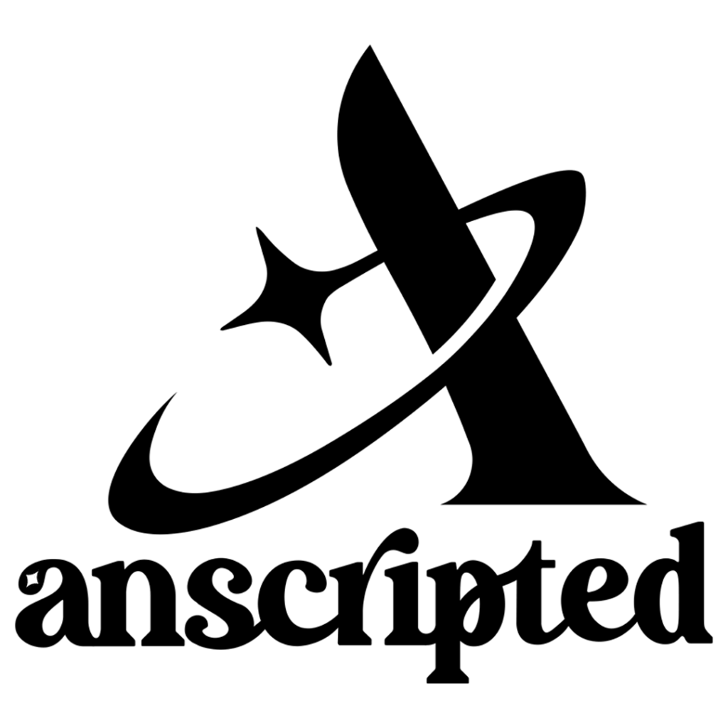 anscripted Logo mit Schriftzug